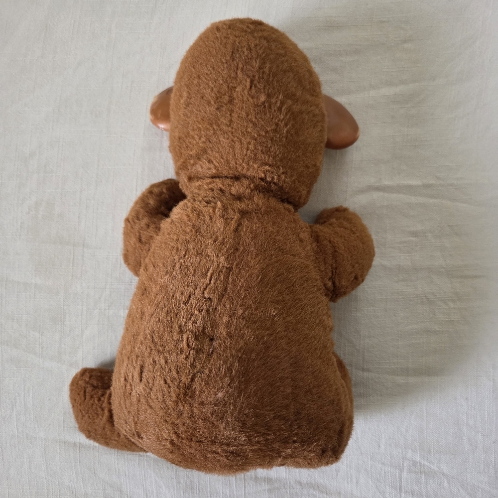 Vintage Knickerbocker? Pouting Brown Plush Teddy Bear Toy - Picture 4 of 7